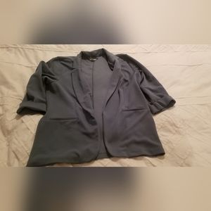 womens xxl blazer - slate blue